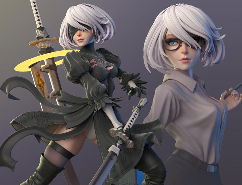 2B Nier Automata Multi Version SFW NSFW STL