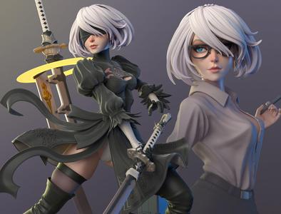 2B Nier Automata Multi Version SFW NSFW STL