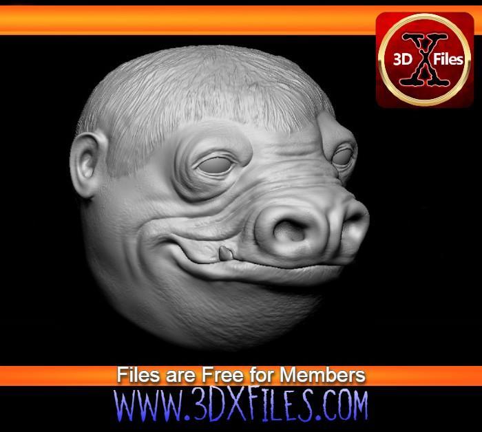 Snaggletooth Head Sculpt – Star Wars 1/6 Scale – Hottoys 1:6 – 3D File