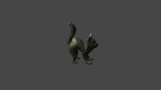 lowpoly cat