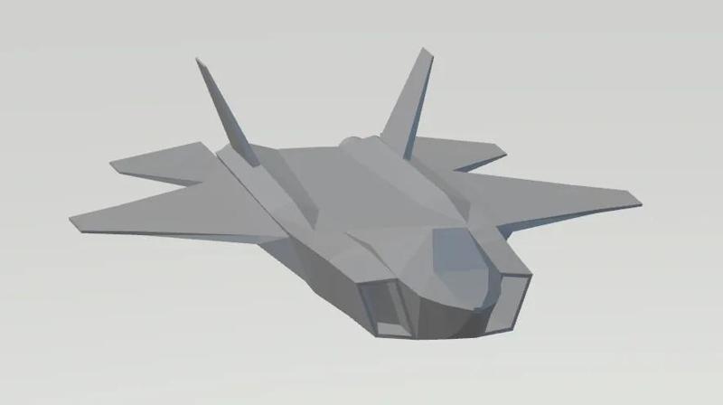 Kaan Jet Fighter Lowpoly