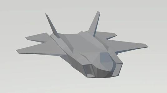 Kaan Jet Fighter Lowpoly