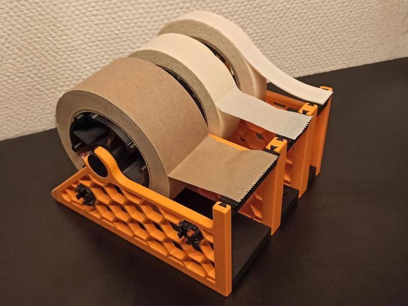 Modular Tape Dispenser, no Screws / no Tools