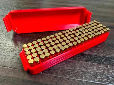 .22 Long Rifle, Head Up, Pocket Spring Latch Modular Ammo Box   