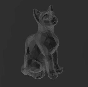 Sitting Cat Low Poly version