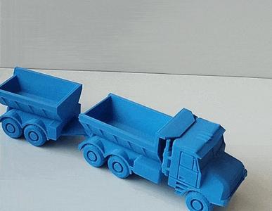 Truck with trailer – print in place