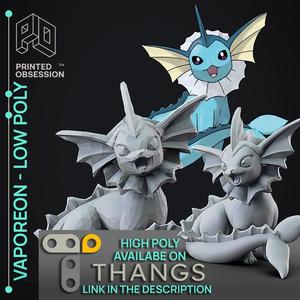 Vaporeon - Pokemon - Low Poly Fan Art