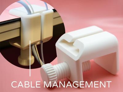 Desk Cable Management Holder by Pork3D.com