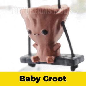 Little Groot on a swing