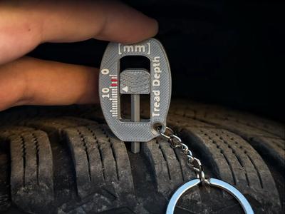 Tire Tread Depth Gauge V3.5 - Print in place