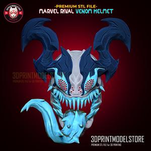 Marvel Rivals - Venom Snow Symbiote Helmet - Spider-Man Cosplay