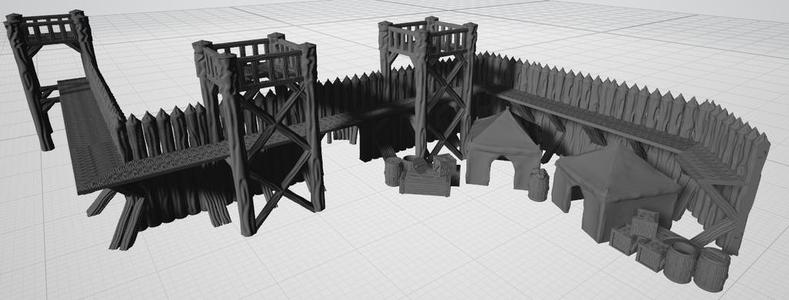 Fantasy Palisade Wall