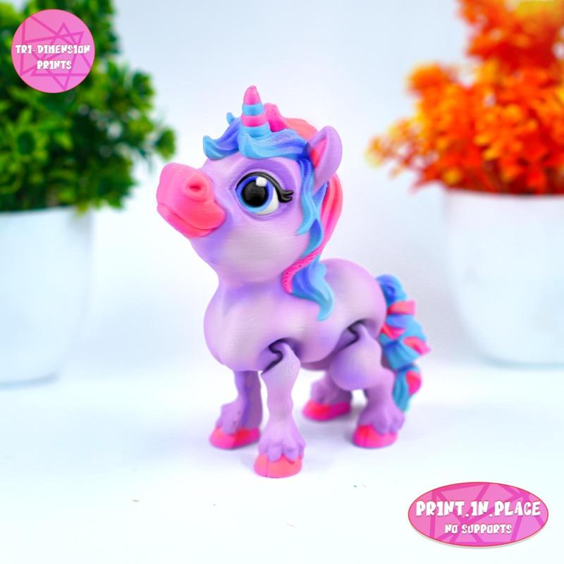 PRINT IN PLACE CUTE FLEXI PONY UNICORN