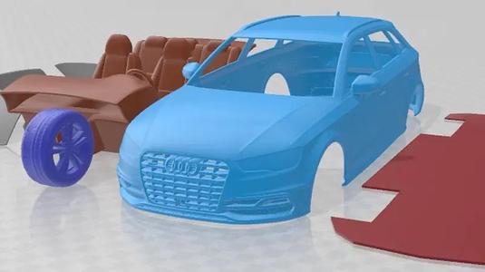 Audi A3 5 Doors S Line 2014 Printable Car