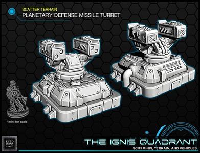 Planetary Missile Defense Turret – Tabletop Gaming – The Ignis Quadrant