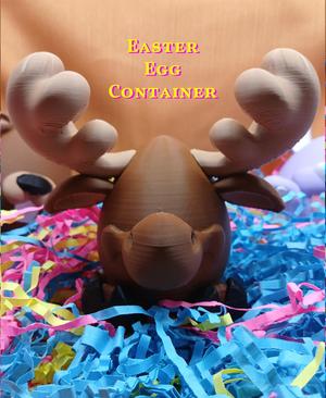 Eggles Moose Easter Egg Threaded Container