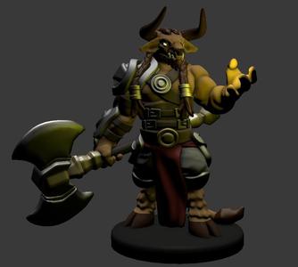Minotaur Paladin/Fighter/Barbarian Miniature
