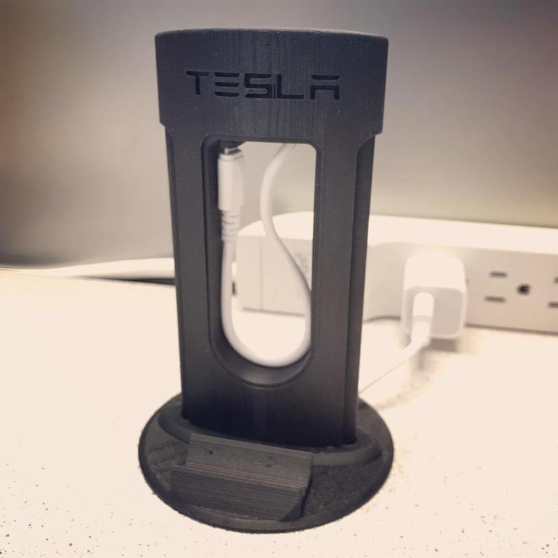 Tesla Phone Charger For Desk Grommet
