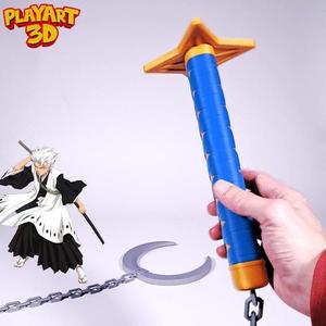 COLLAPSING KATANA - TOSHIRO - BLEACH - PRINT IN PLACE + ASSEMBLY VERSION - (NO SUPPORTS)