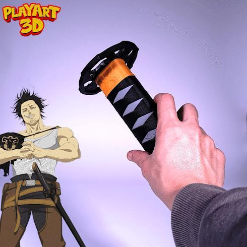 COLLAPSING KATANA – YAMI SUKEHIRO – BLACK CLOVER – PRINT IN PLACE + ASSEMBLY VERSION – (NO SUPPORTS)
