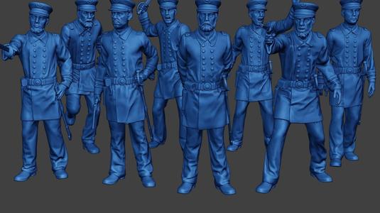 American Naval Officers Civil War Union Pack 1 ACWUS1 3D Model Collection