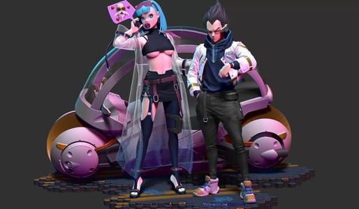 Bulma vs vegeta miniatures 3d model for 3D Printing