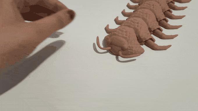Insect Cloporte flexible printing in place