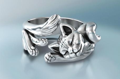 Lazy Cat Ring