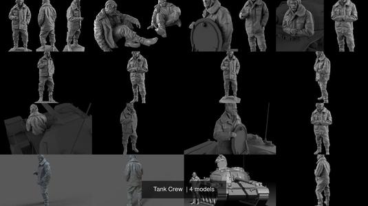 Tank Crew  3D Model Collection