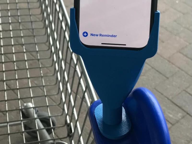 Mobile Phone Holder For Shopping Trolly
