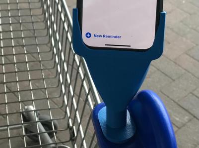 Mobile Phone Holder For Shopping Trolly