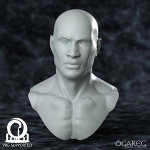 Male Academic Bust, presupported
