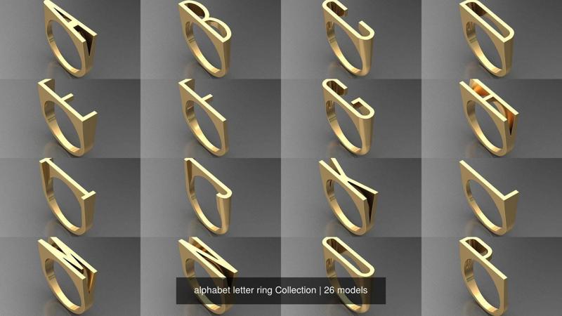 alphabet letter ring Collection