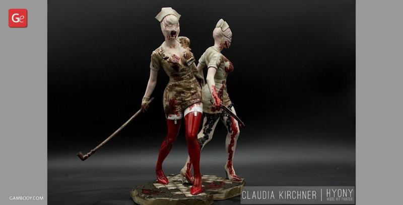 Bubble Head Nurse STL files for 3D Printing | Assembly Model