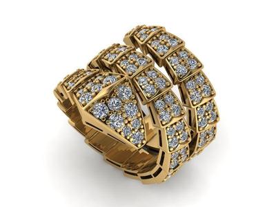 BVLGARI snake diamonds ring