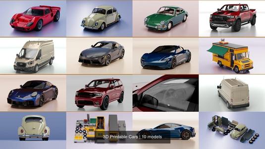3D Printable Cars 3D Model Collection