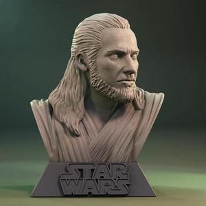 Qui-Gon Jinn Bust 3D Printing Figurine | Assembly