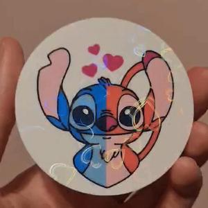 Stitch & Angel – Valentine’s Coaster/Keychain