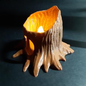 HOLLOW STUMP CONTAINER – PEN HOLDER – TEALIGHT HOLDER – PRINT-IN-PLACE – SUPPORT FREE