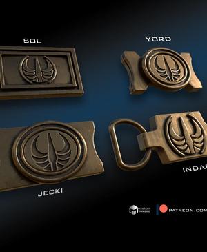 High republic Jedi belt buckles