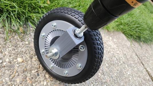 Cordless drill drive system for gokart