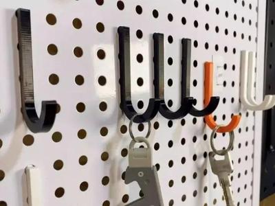 J-type Pegboard Hook for 25mm Holes