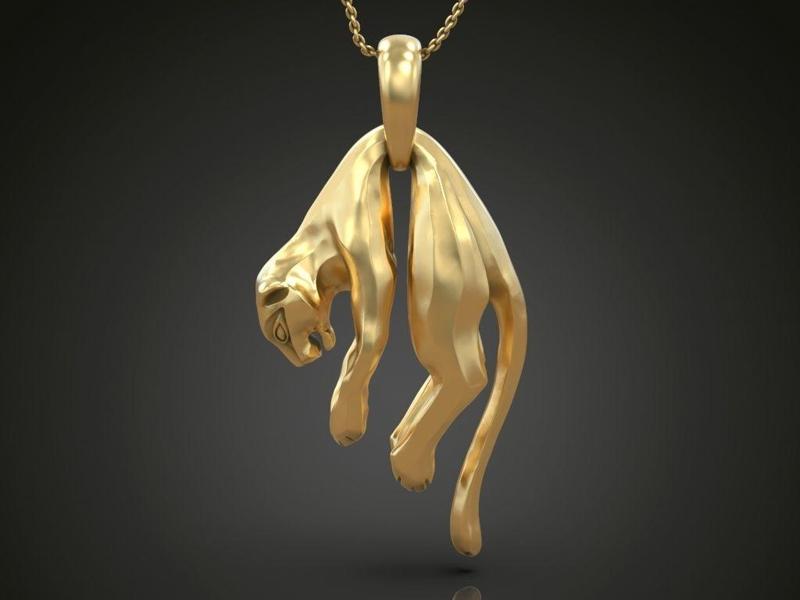Pendant wild cat lion leopard panther