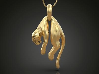 Pendant wild cat lion leopard panther