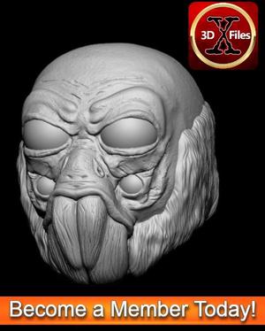 Aqualish Head Sculpt – Star Wars Action Figure Customs – Hot Toys Black Series