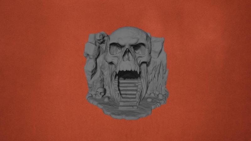 Skull Mountain Cave Entrance – Cavern of Silent Screams | 3D Printable Terrain for RPGs & Wargames