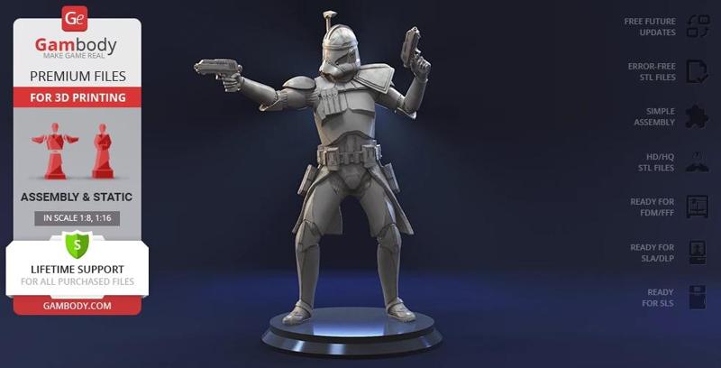 Captain Rex STL files for 3D Printing | Assembly Model