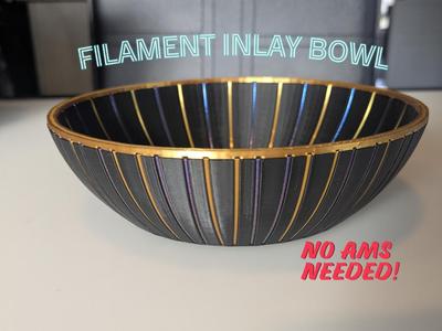 Decorative Bowl with Filament Inlay
