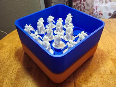 Warhammer Stackable Miniature Bins (40mm bases)