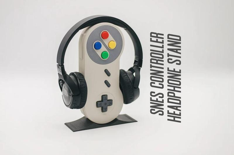 SNES Controller Headphone Stand – Retro Gaming Decor